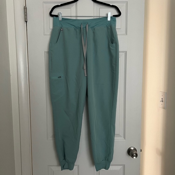 Figs Seaglass High Waisted Zamora Jogger Scrub Pants - Picture 1 of 3